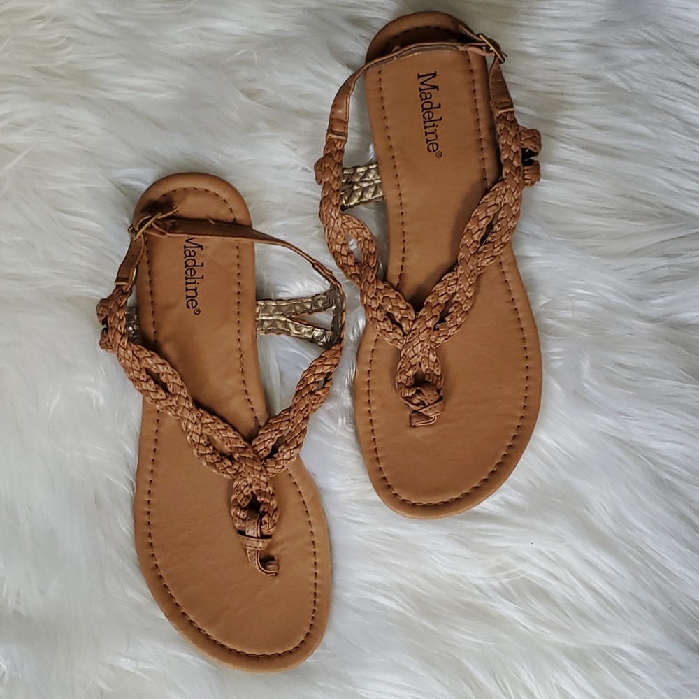 Very gently worn tan Madeline sandals!
